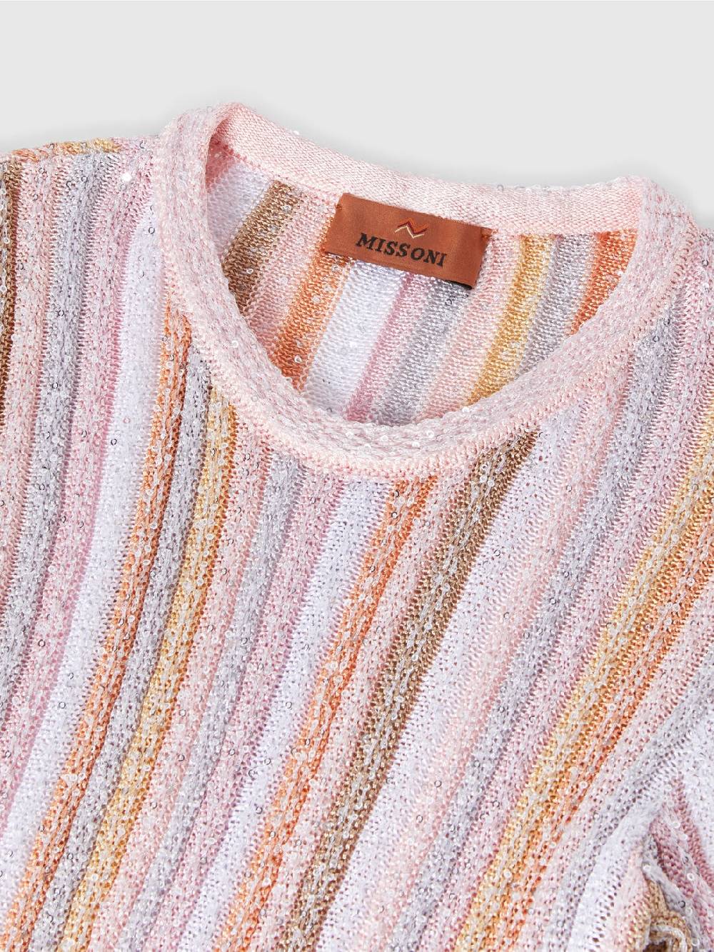 Missoni Abito a maniche corte in maglia di viscosa plissée Economico