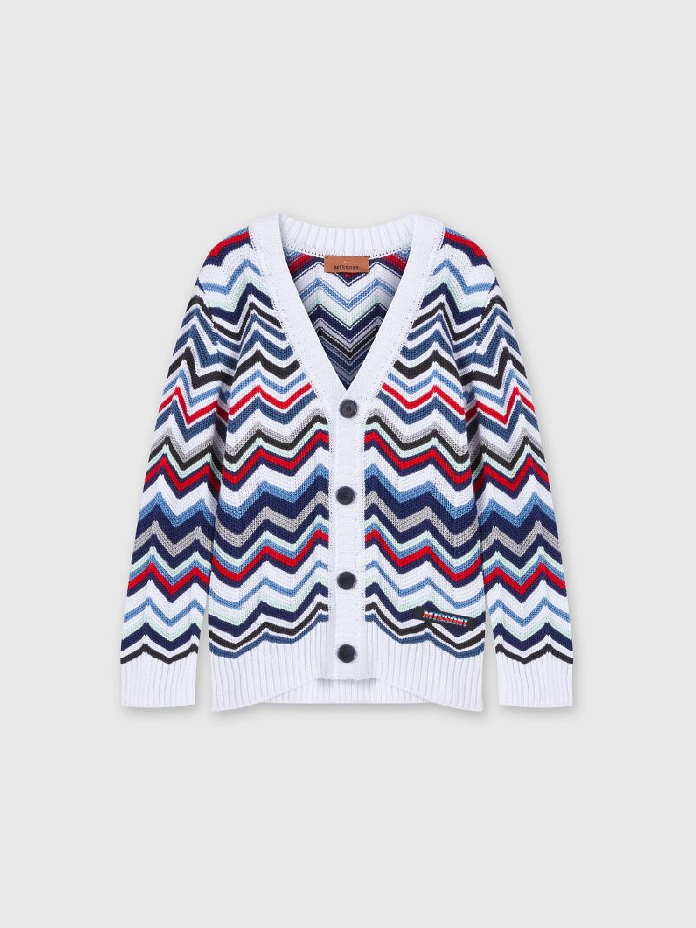Missoni Cardigan in maglia di cotone chevron Vendita Calda
