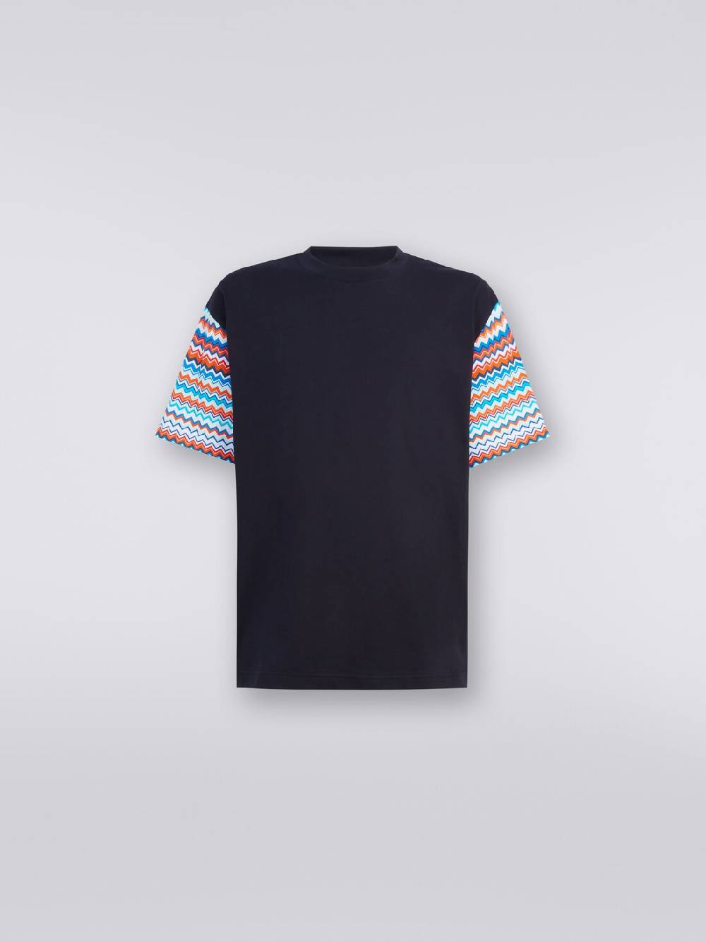 Missoni T-shirt oversize in cotone con inserti zig zag Negozio