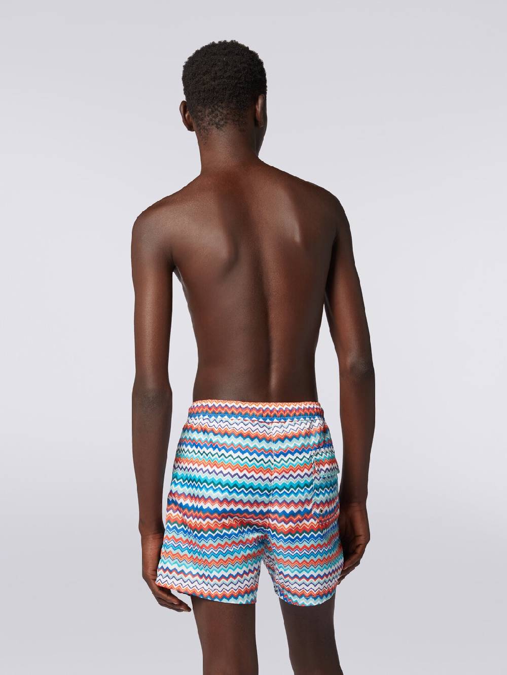 Missoni Boxer mare in nylon stampa zig zag In Saldo