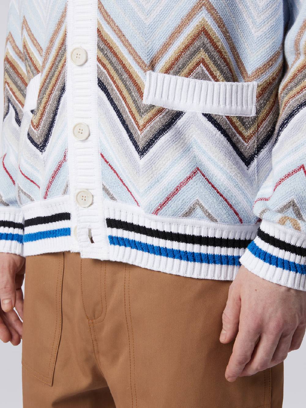 Missoni Cardigan in misto cotone chevron 2025