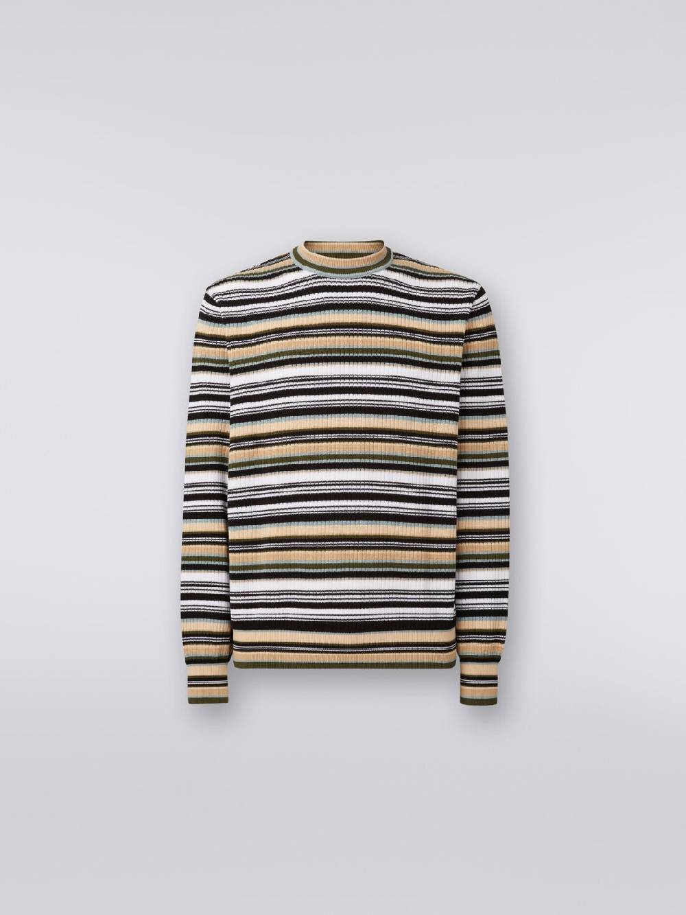 Missoni Pullover girocollo in cotone a righe Italy