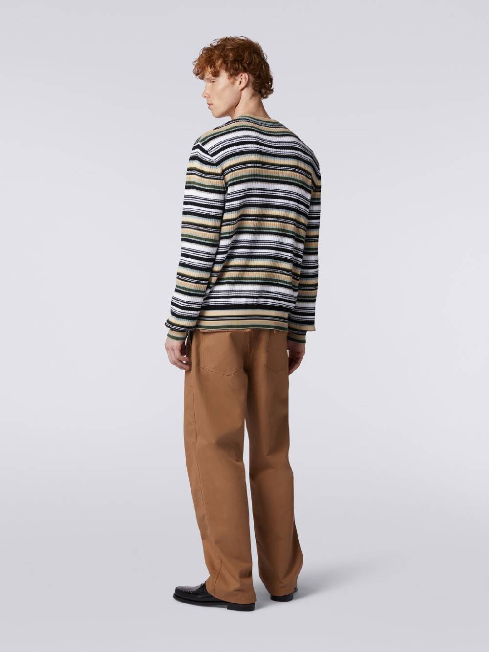 Missoni Pullover girocollo in cotone a righe Italy