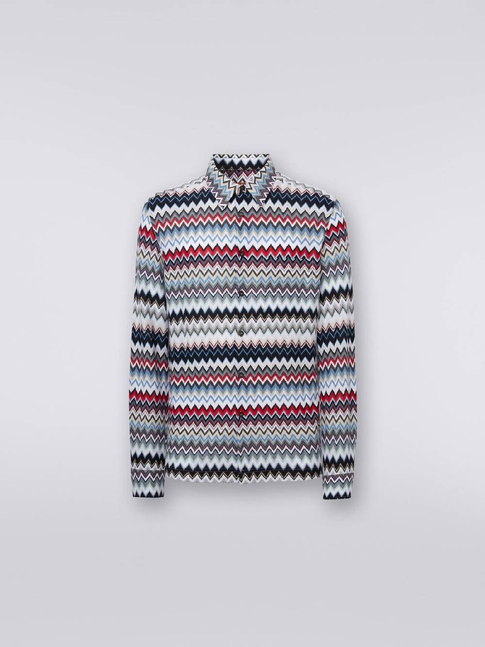 Missoni Camicia a maniche lunghe in cotone zig zag Italia