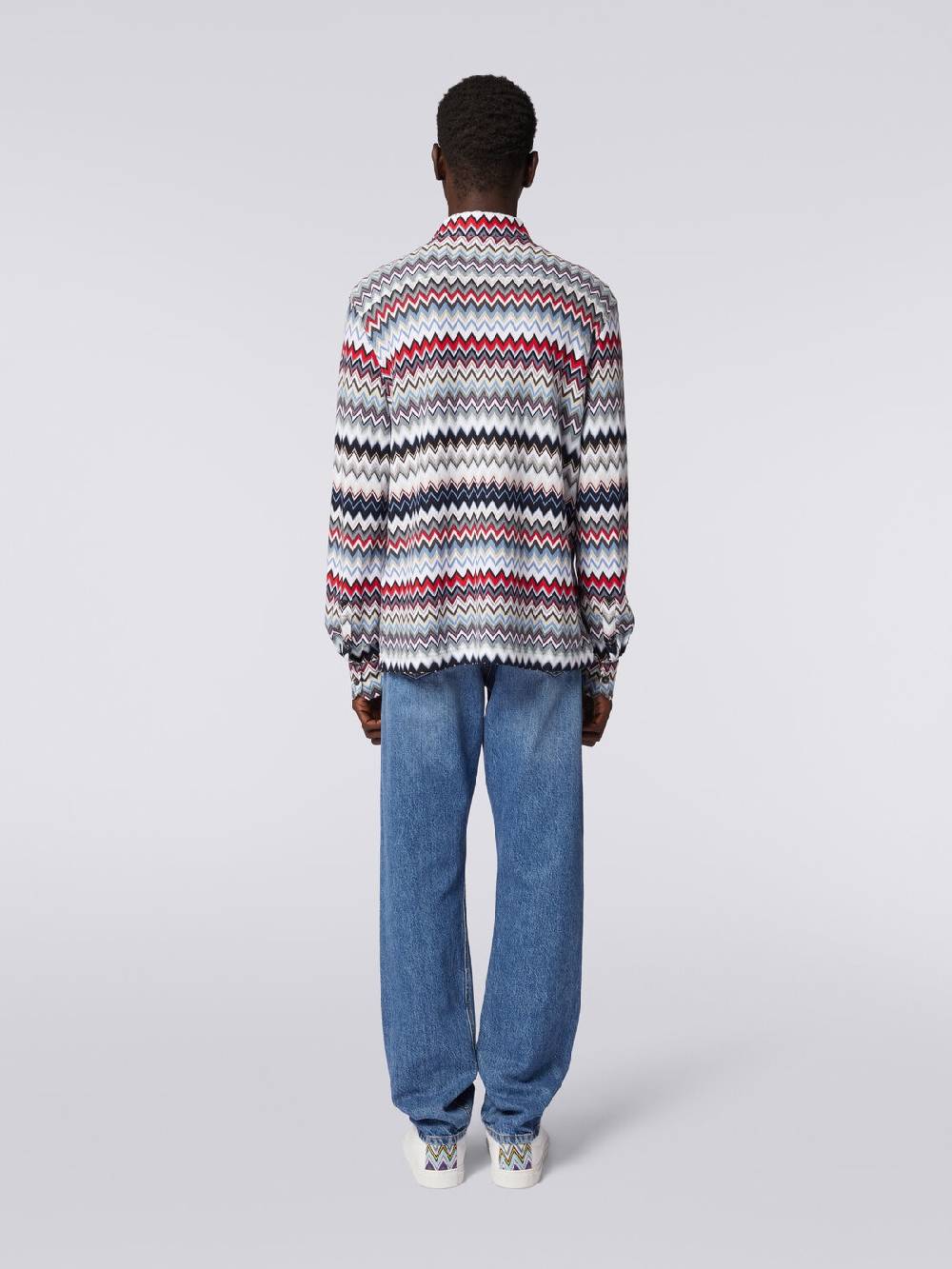 Missoni Camicia a maniche lunghe in cotone zig zag Italia