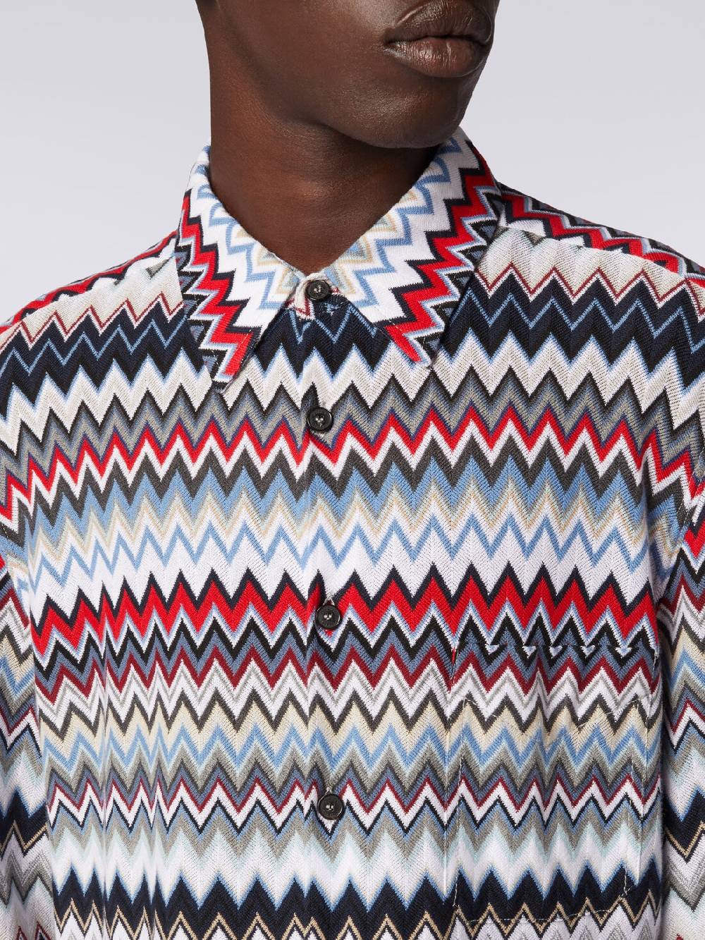Missoni Camicia a maniche lunghe in cotone zig zag Italia