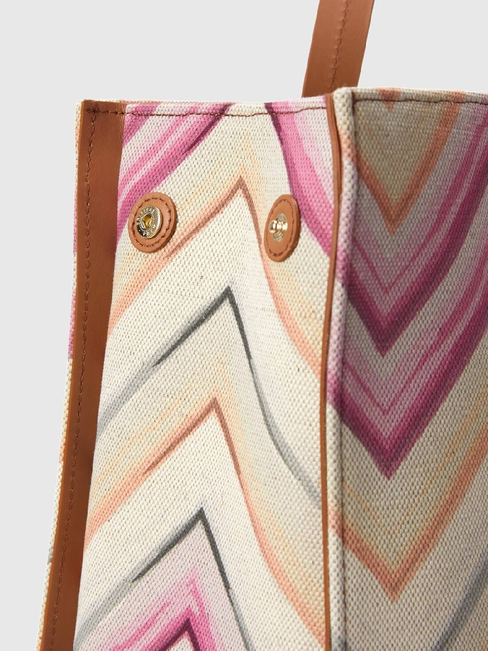 Missoni Tote bag in misto cotone con motivo chevron Vendita