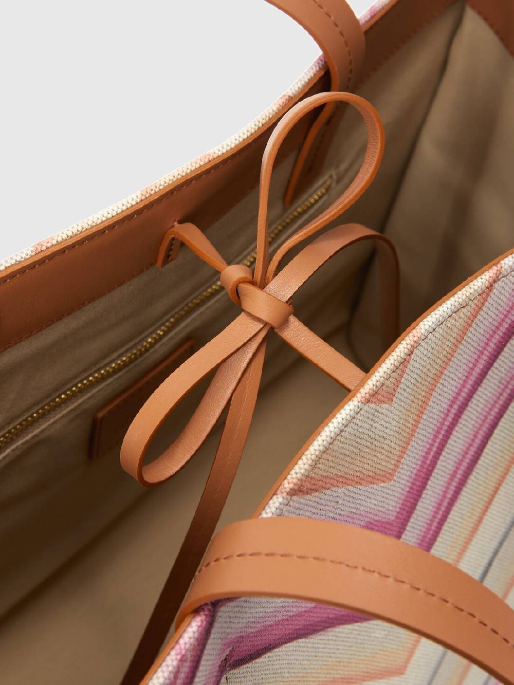 Missoni Tote bag in misto cotone con motivo chevron Vendita