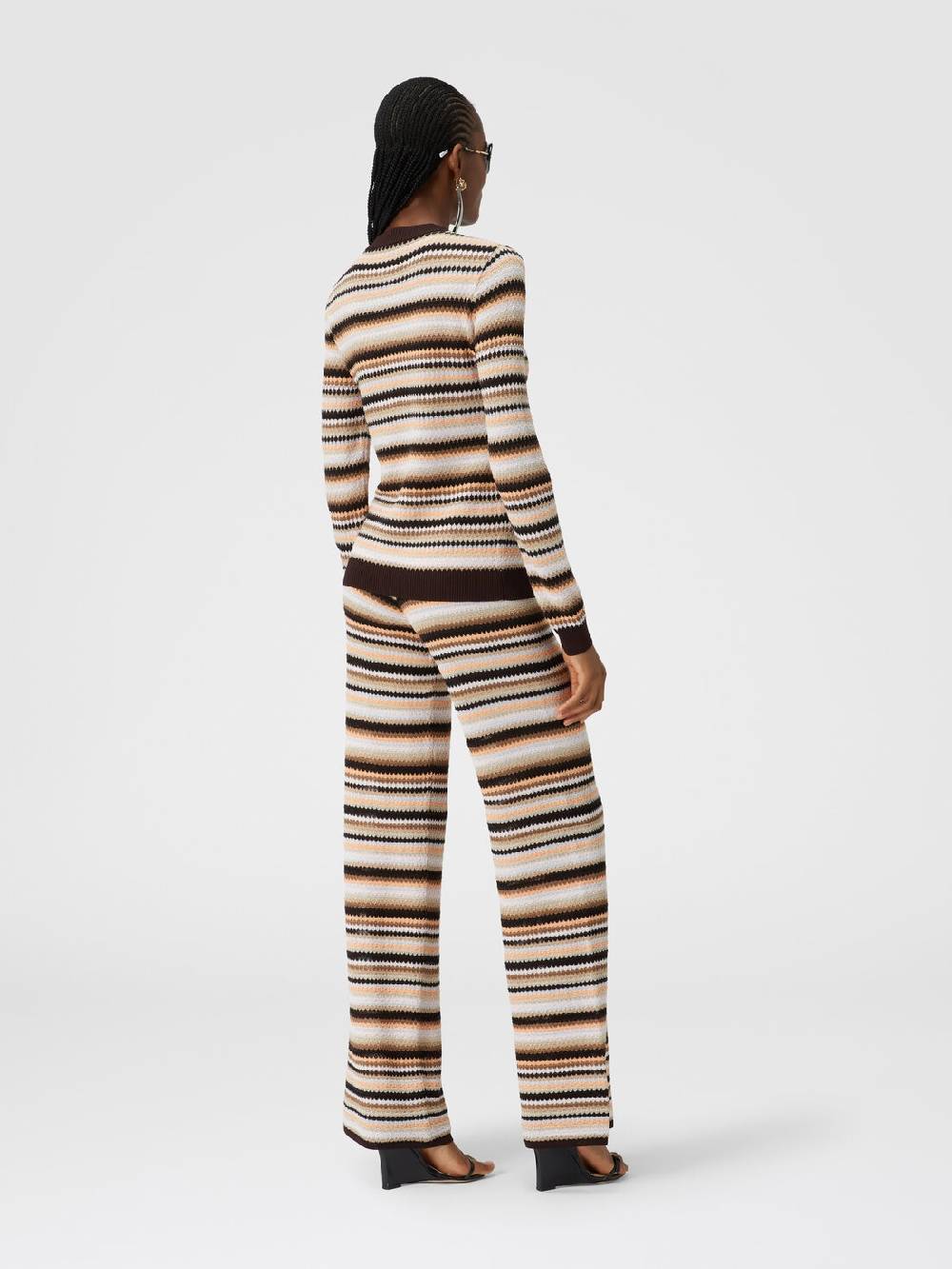 Missoni Cardigan in cotone e viscosa a righe con profili a contrasto Consegna Veloce