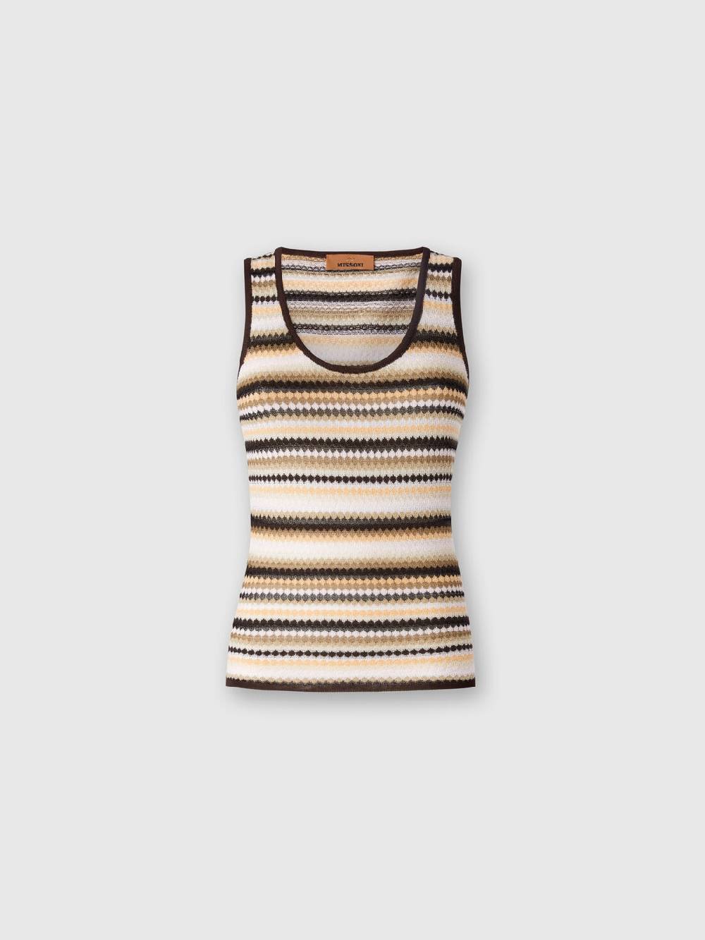 Missoni Canottiera rigata in cotone e viscosa Fino Al -60%