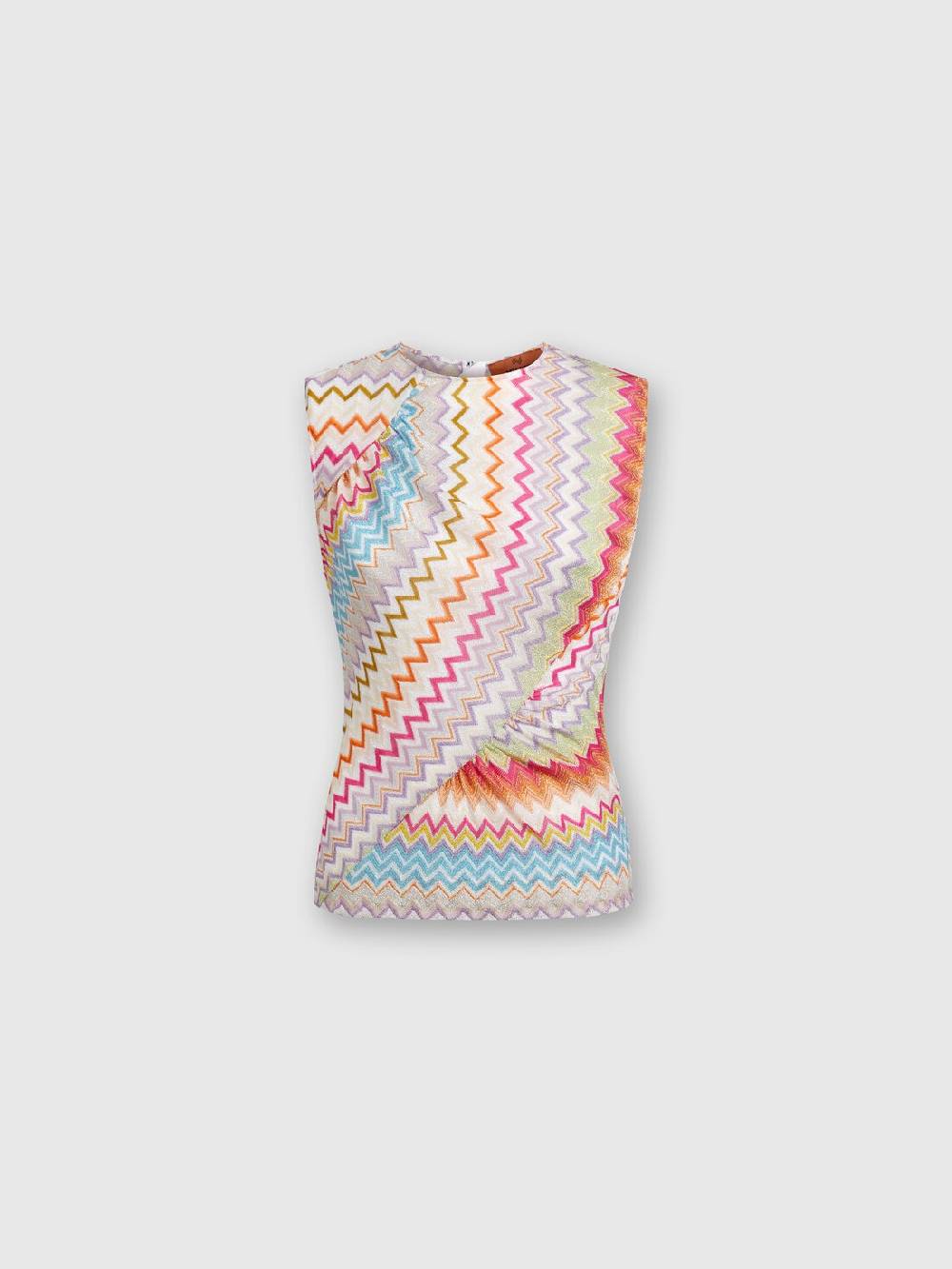Missoni Top in viscosa zig zag lamé con arricciature Shopping Online