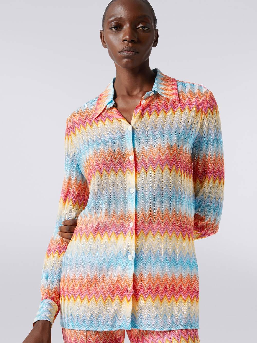Missoni Camicia in maglia di viscosa chevron Prezzo Ridotto