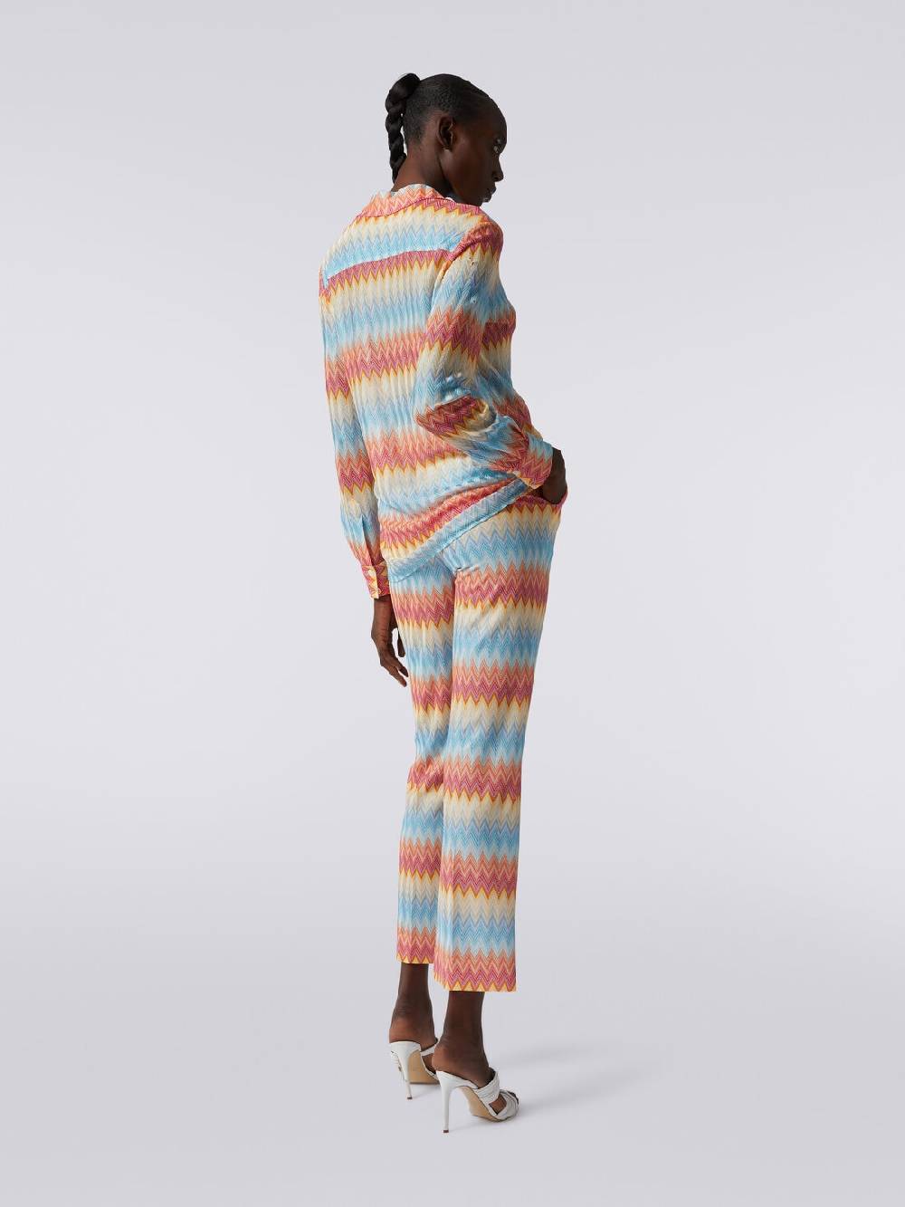 Missoni Pantaloni capri in viscosa chevron Sottocosto