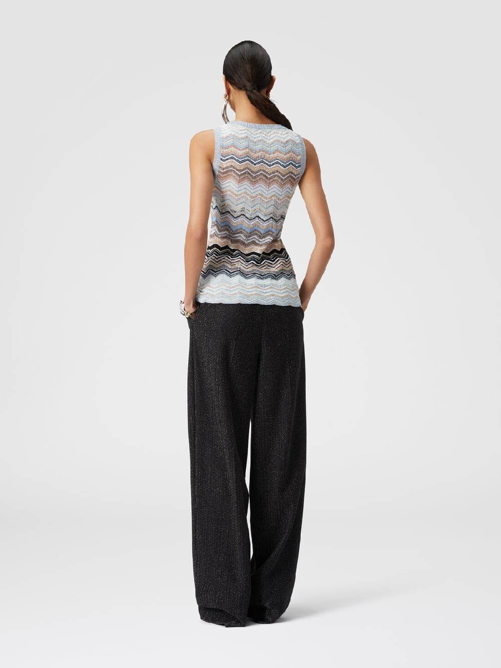 Missoni Top in maglia chevron lamé con paillettes Convenienza
