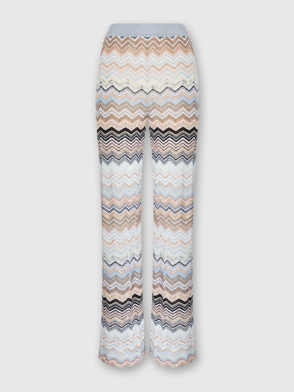 Missoni Pantaloni in maglia chevron lamé con paillettes Novità
