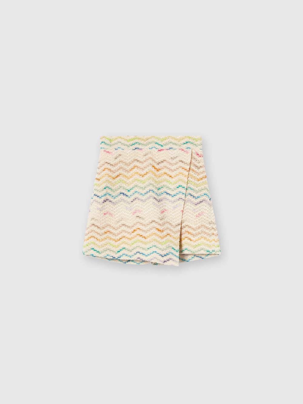 Missoni Gonna a portafoglio in misto cotone zig zag In Vendita