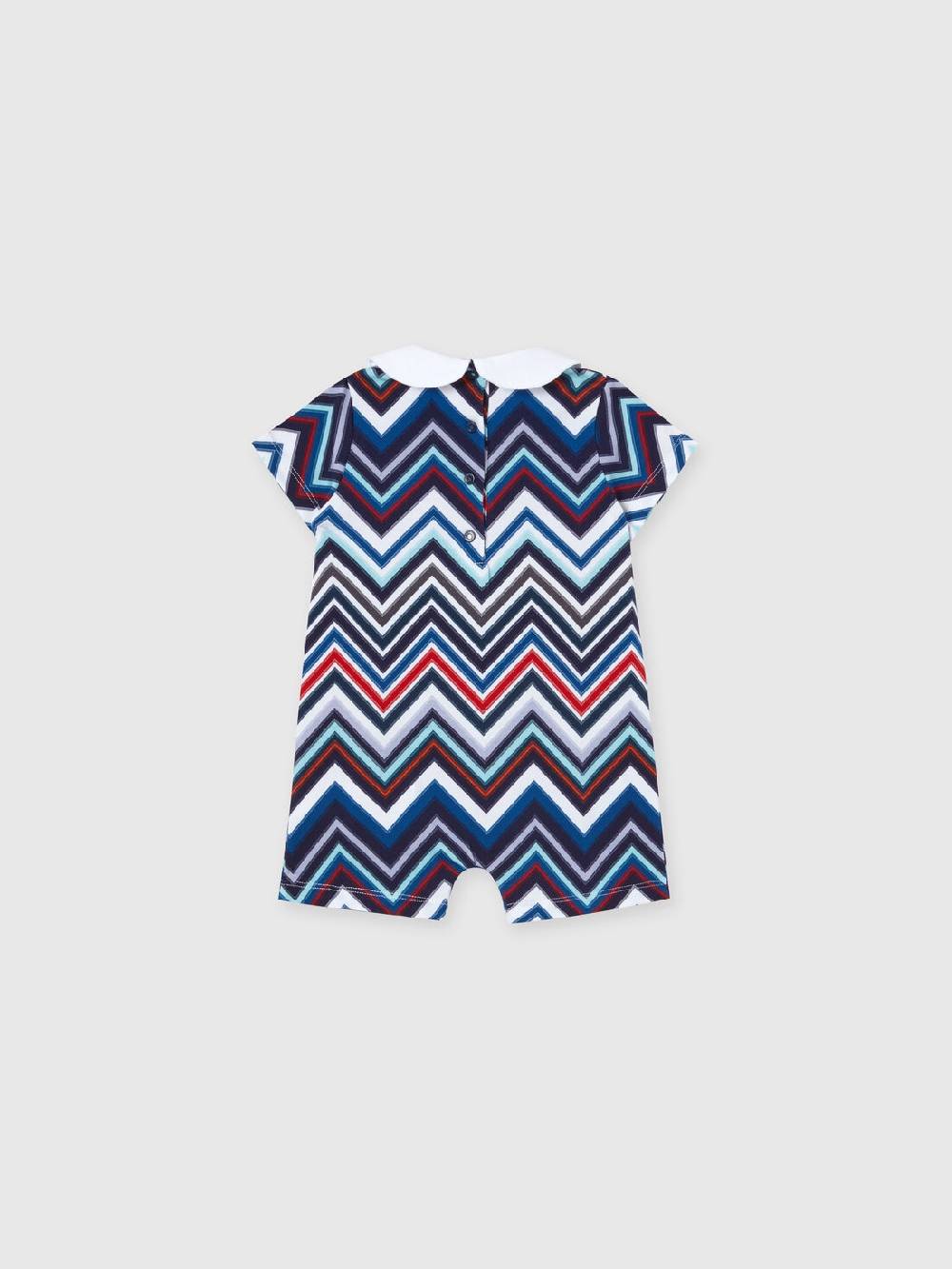 Missoni Set due pezzi con tutina e zuccotto in cotone chevron Ultimi due giorni