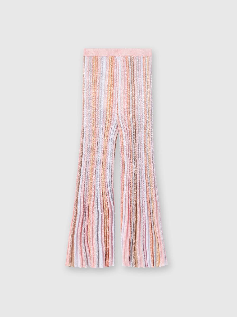 Missoni Pantaloni in maglia di viscosa plissée con paillettes Saldi Di Fabbrica