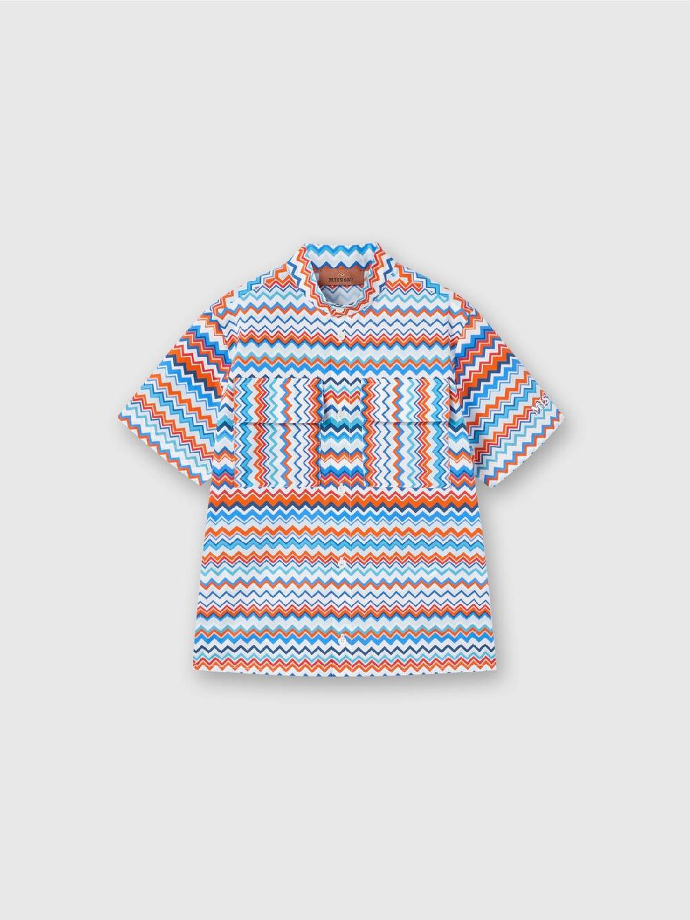 Missoni Camicia a maniche corte in cotone zig zag Negozio