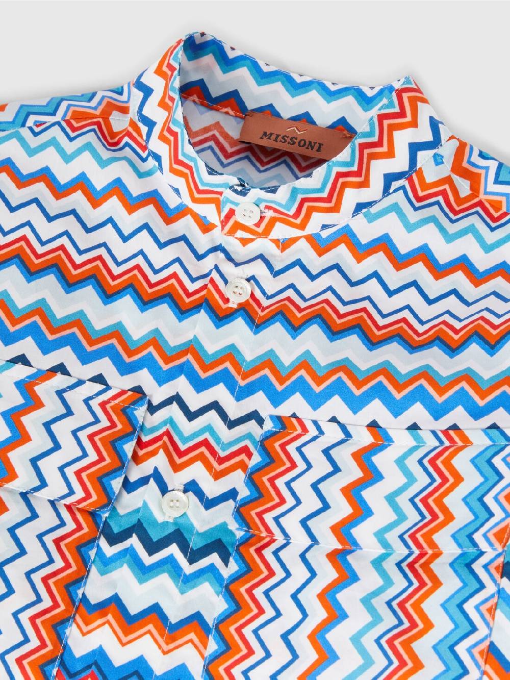 Missoni Camicia a maniche corte in cotone zig zag Negozio