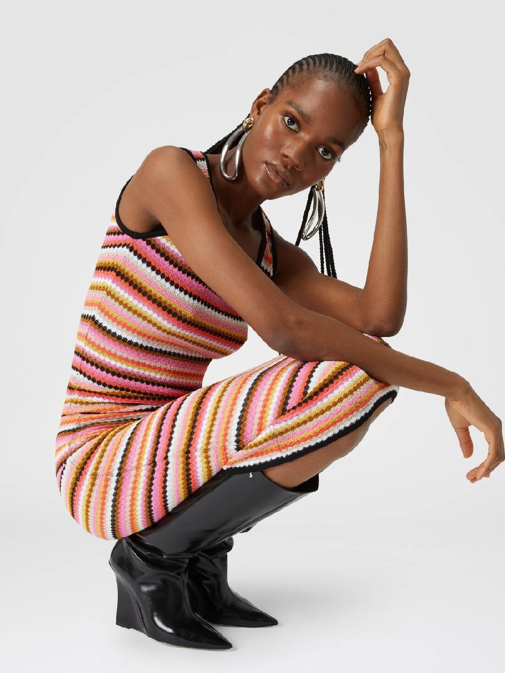 Missoni Gonna midi in cotone e viscosa zig zag Spedizione Gratuita