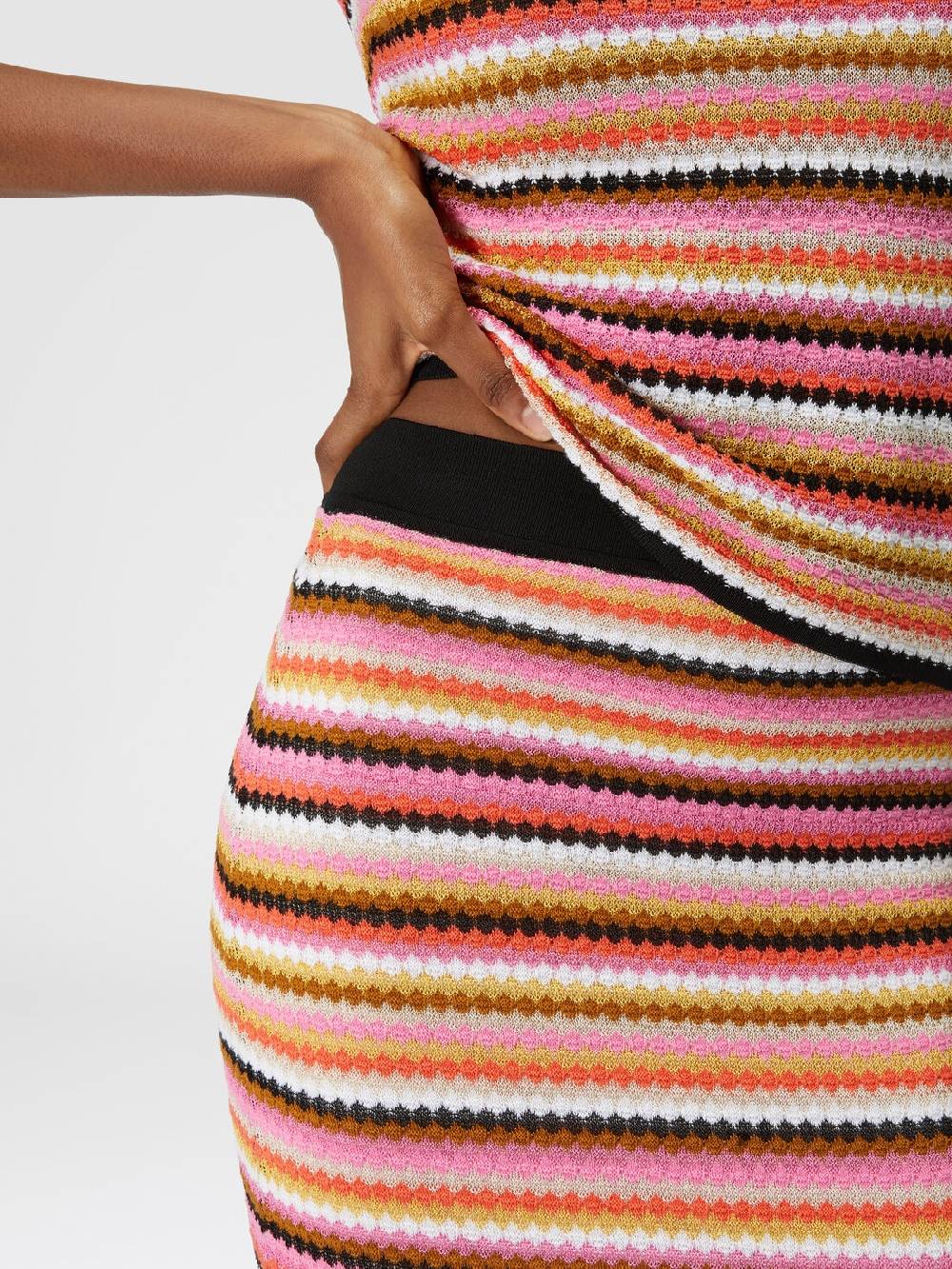 Missoni Gonna midi in cotone e viscosa zig zag Spedizione Gratuita