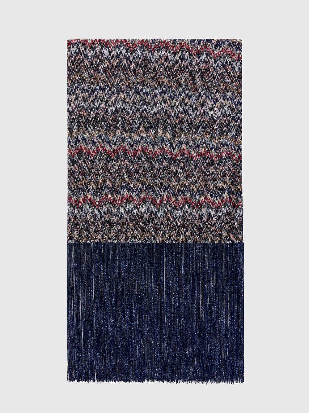 Missoni Stola in viscosa lamé chevron con frange Prezzo Ridotto