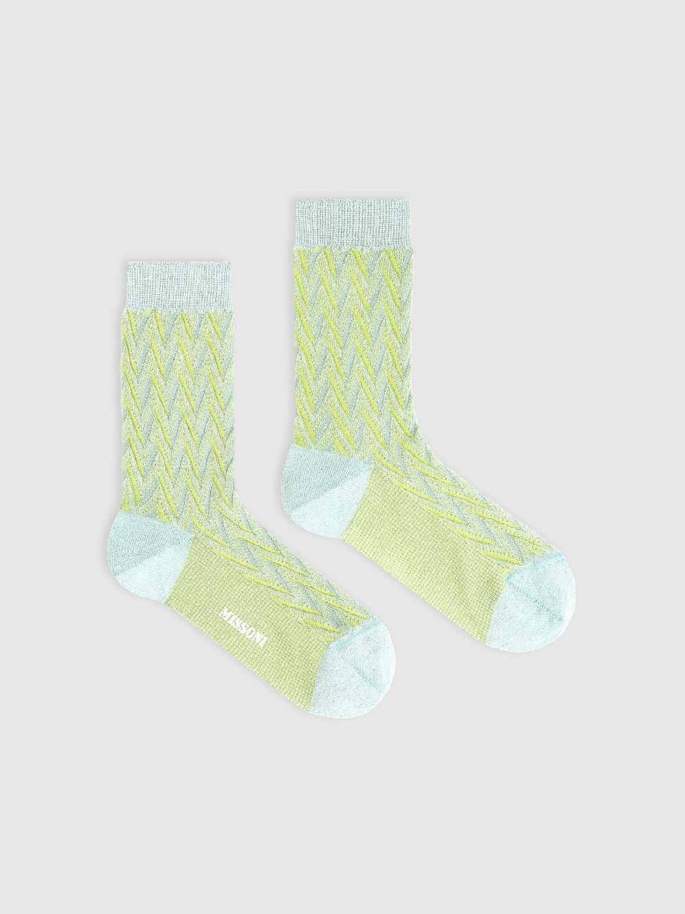 Missoni Calze in cotone e nylon chevron Sottocosto