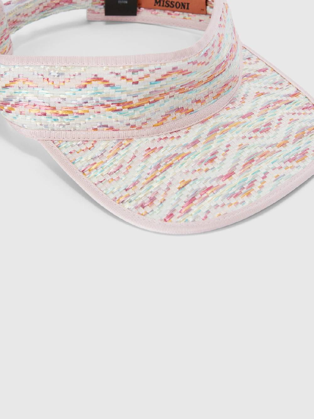 Missoni Cappello con visiera in viscosa e cotone chevron Presa