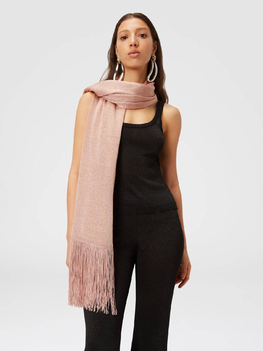 Missoni Stola in maglia di viscosa e nylon con frange Sconto