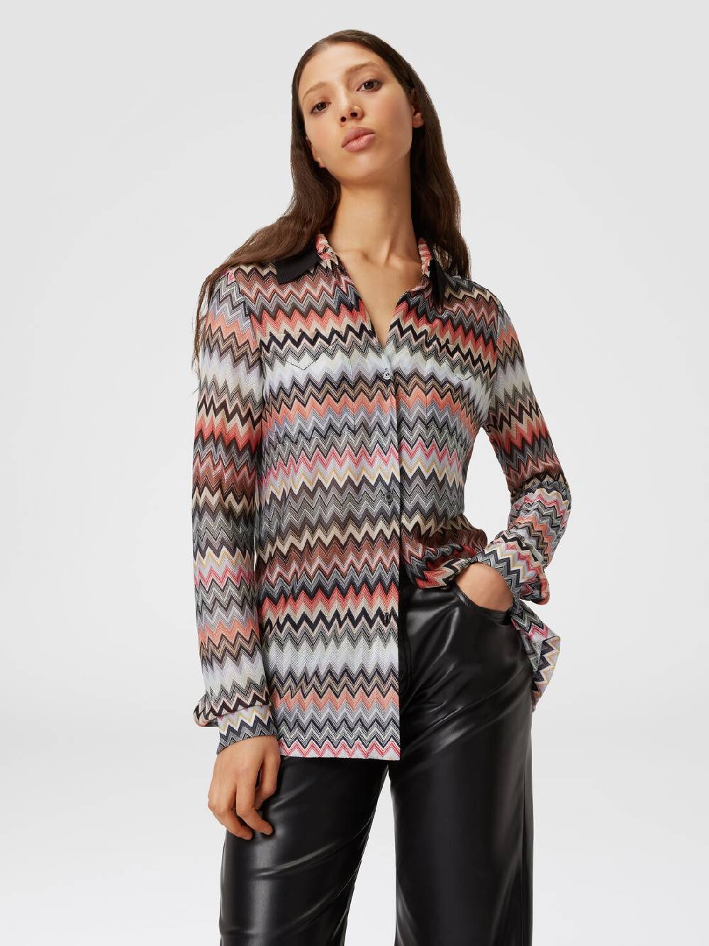 Missoni Camicia in cotone e viscosa zig zag Outlet