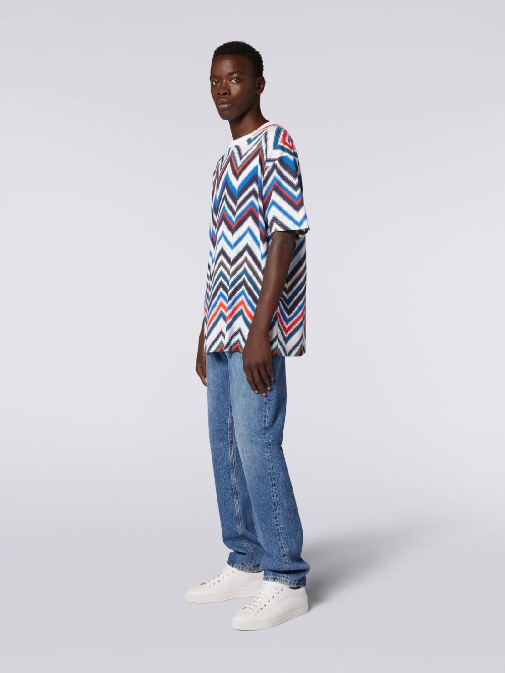 Missoni T-shirt oversize in cotone zig zag Saldi Di Fabbrica