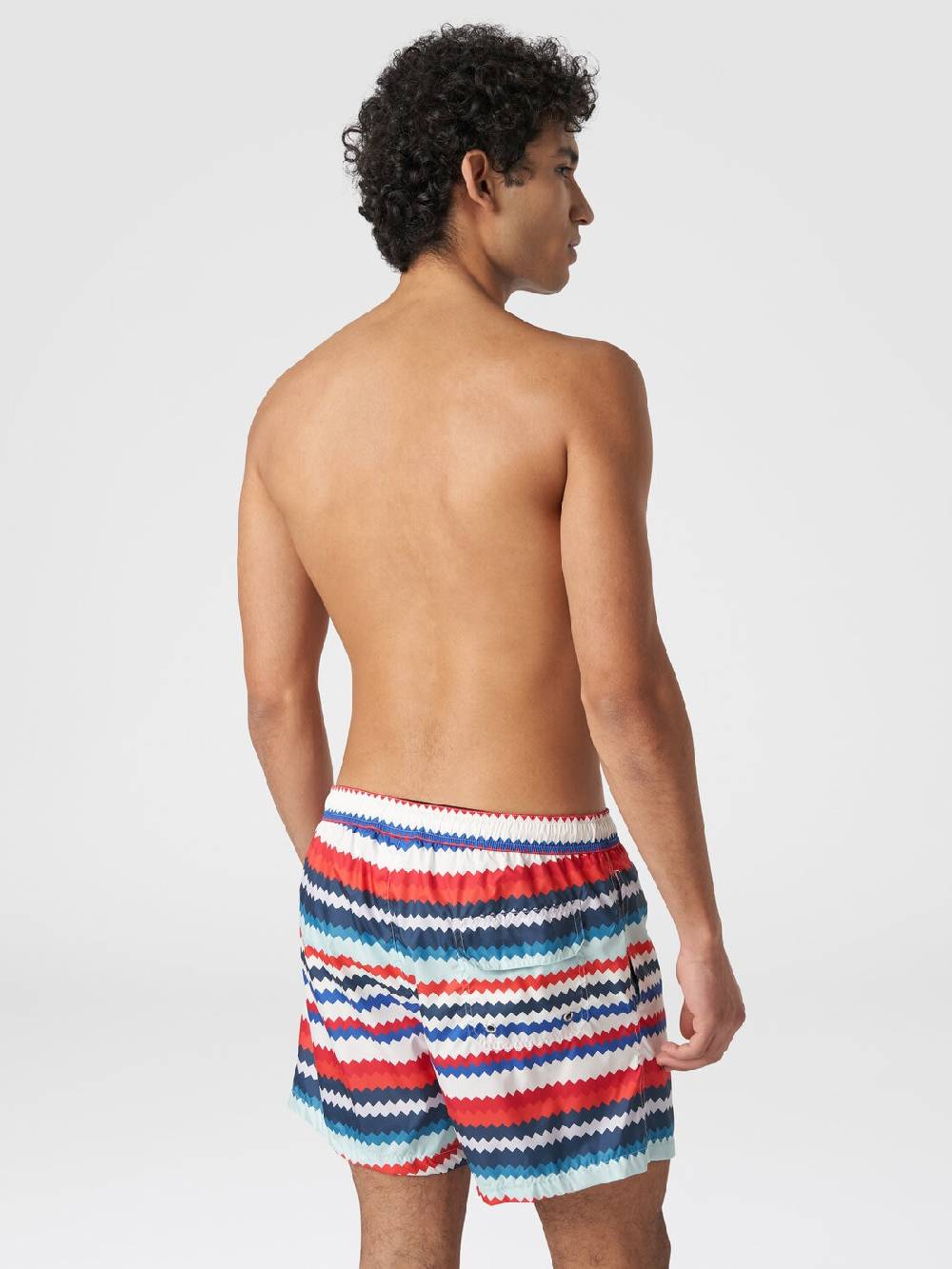 Missoni Boxer mare in nylon stampa micro zig zag Vendite Flash