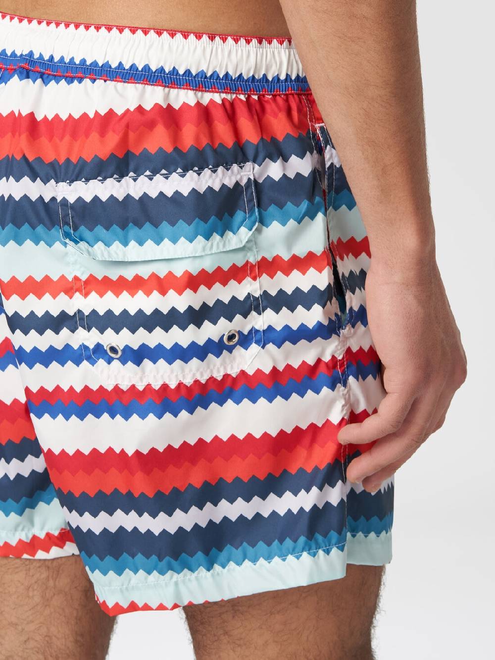 Missoni Boxer mare in nylon stampa micro zig zag Vendite Flash