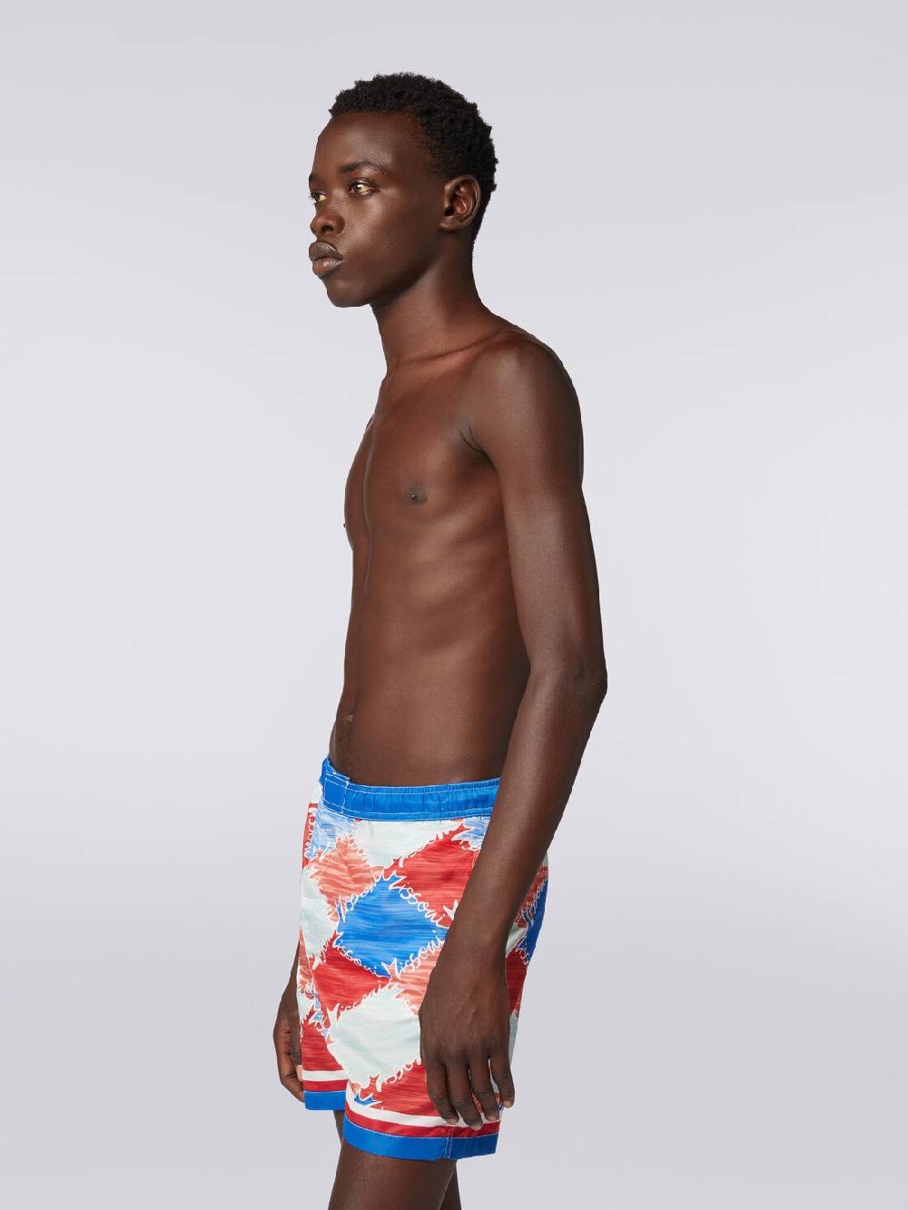 Missoni Boxer mare in nylon fiammato con logo In Saldo