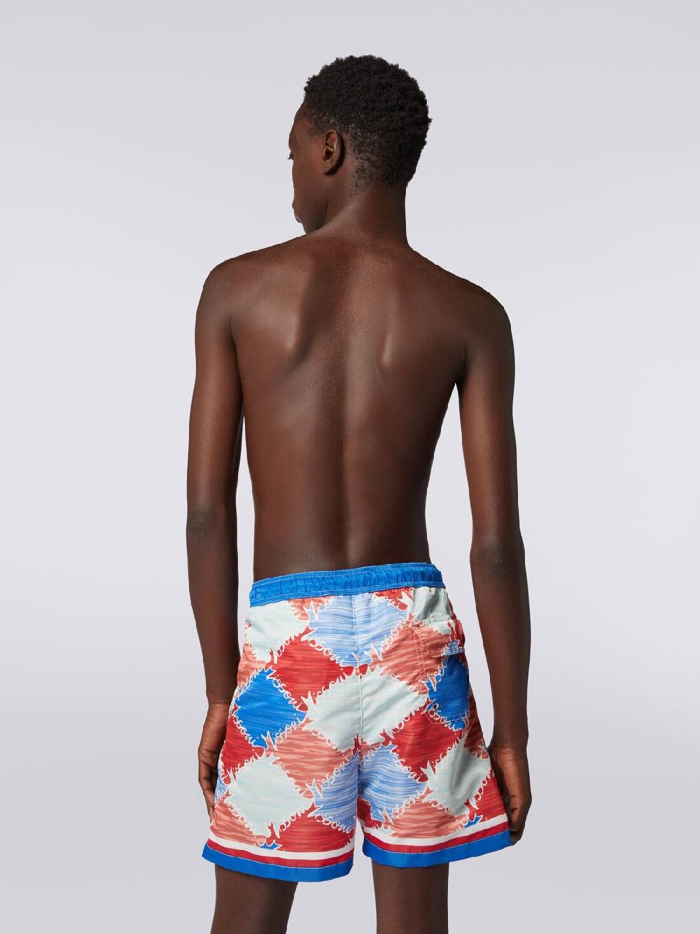 Missoni Boxer mare in nylon fiammato con logo In Saldo