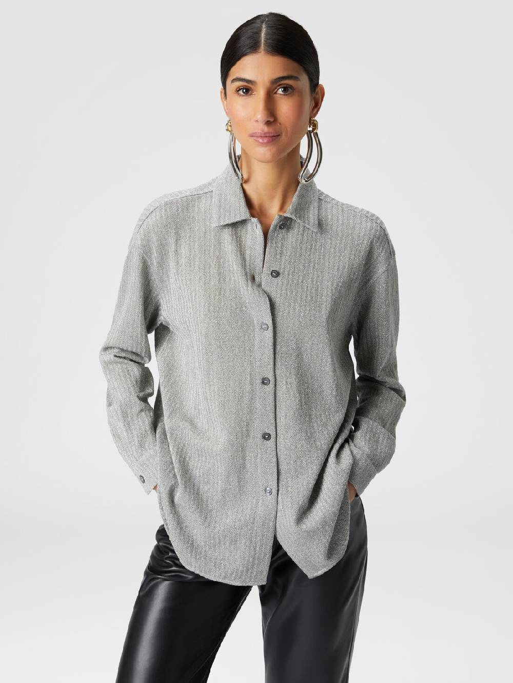 Missoni Camicia oversize in cotone e viscosa lamé Moda