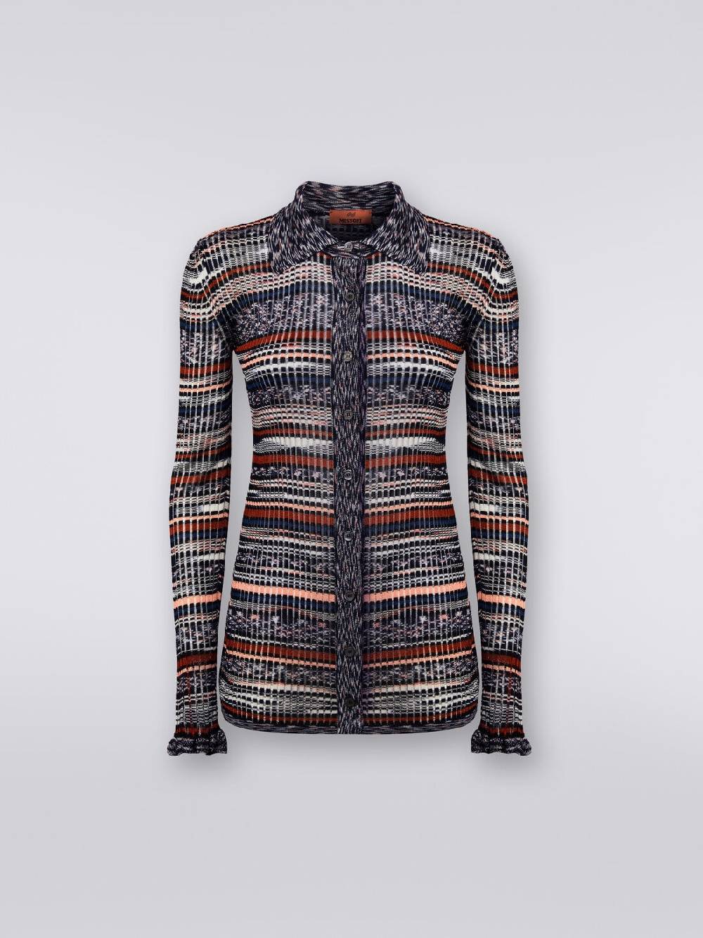 Missoni Camicia in maglia di viscosa a costine fiammata Italy