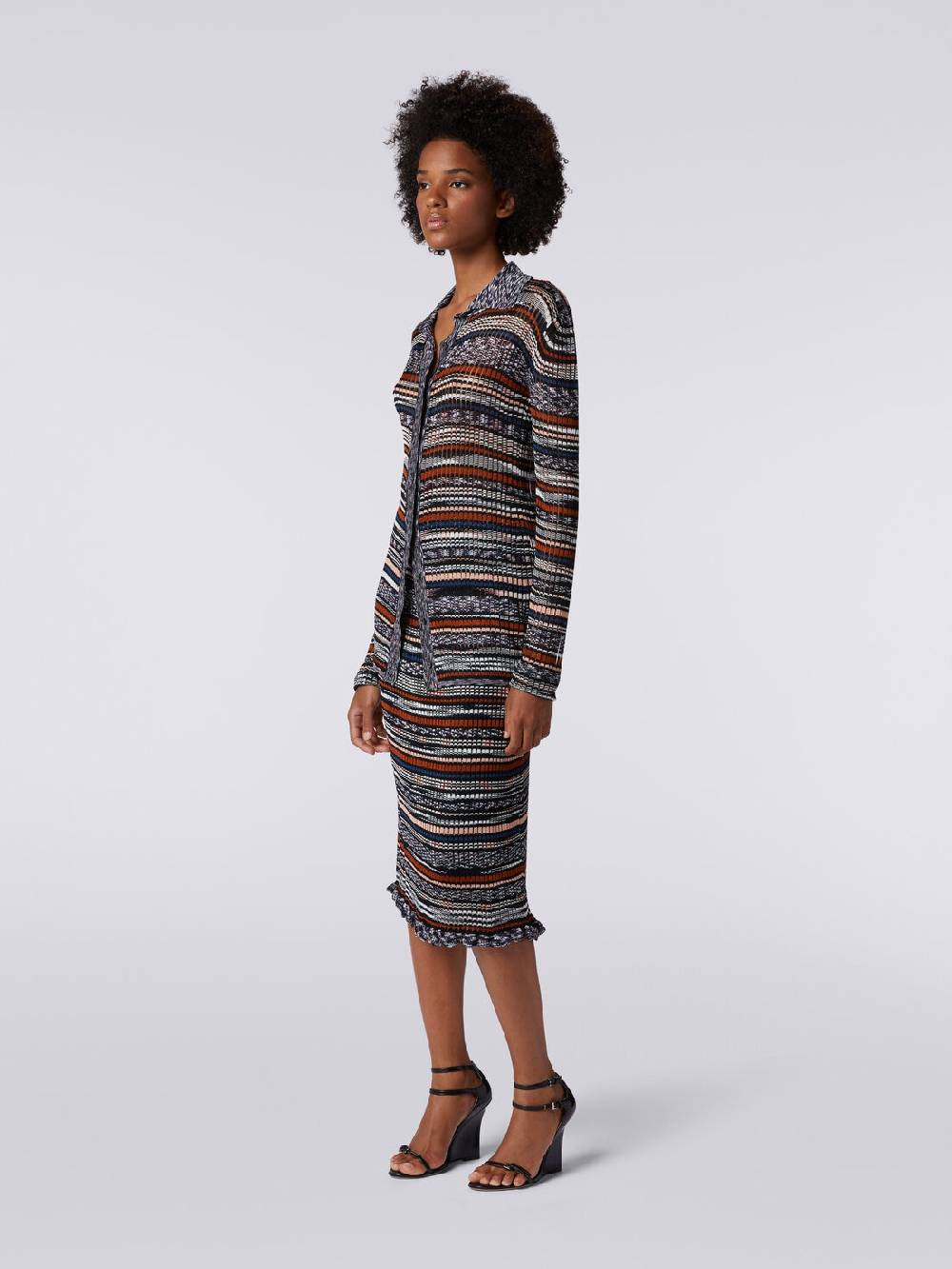 Missoni Camicia in maglia di viscosa a costine fiammata Italy