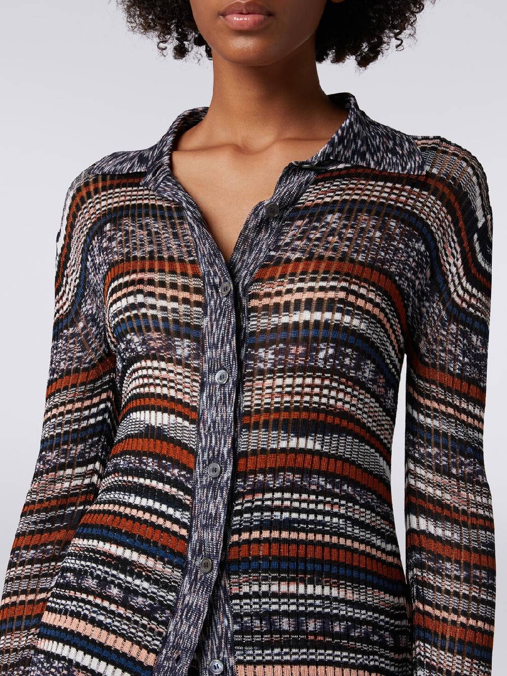 Missoni Camicia in maglia di viscosa a costine fiammata Italy