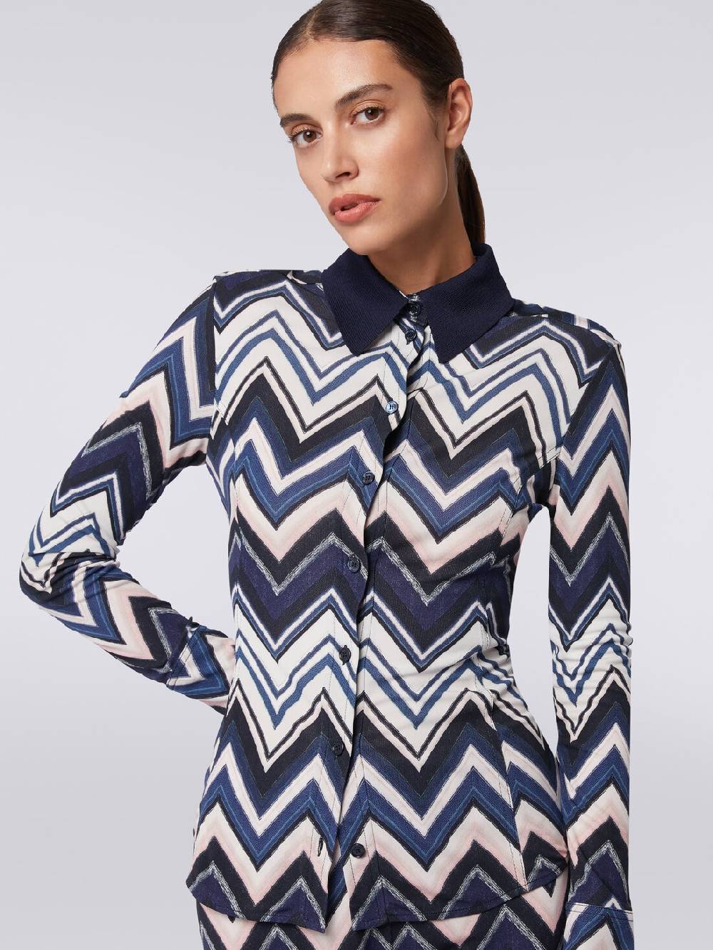 Missoni Camicia in viscosa con stampa zig zag Italia