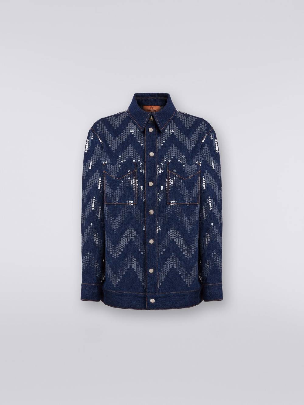 Missoni Overshirt in denim con applicazione di paillettes Promozione