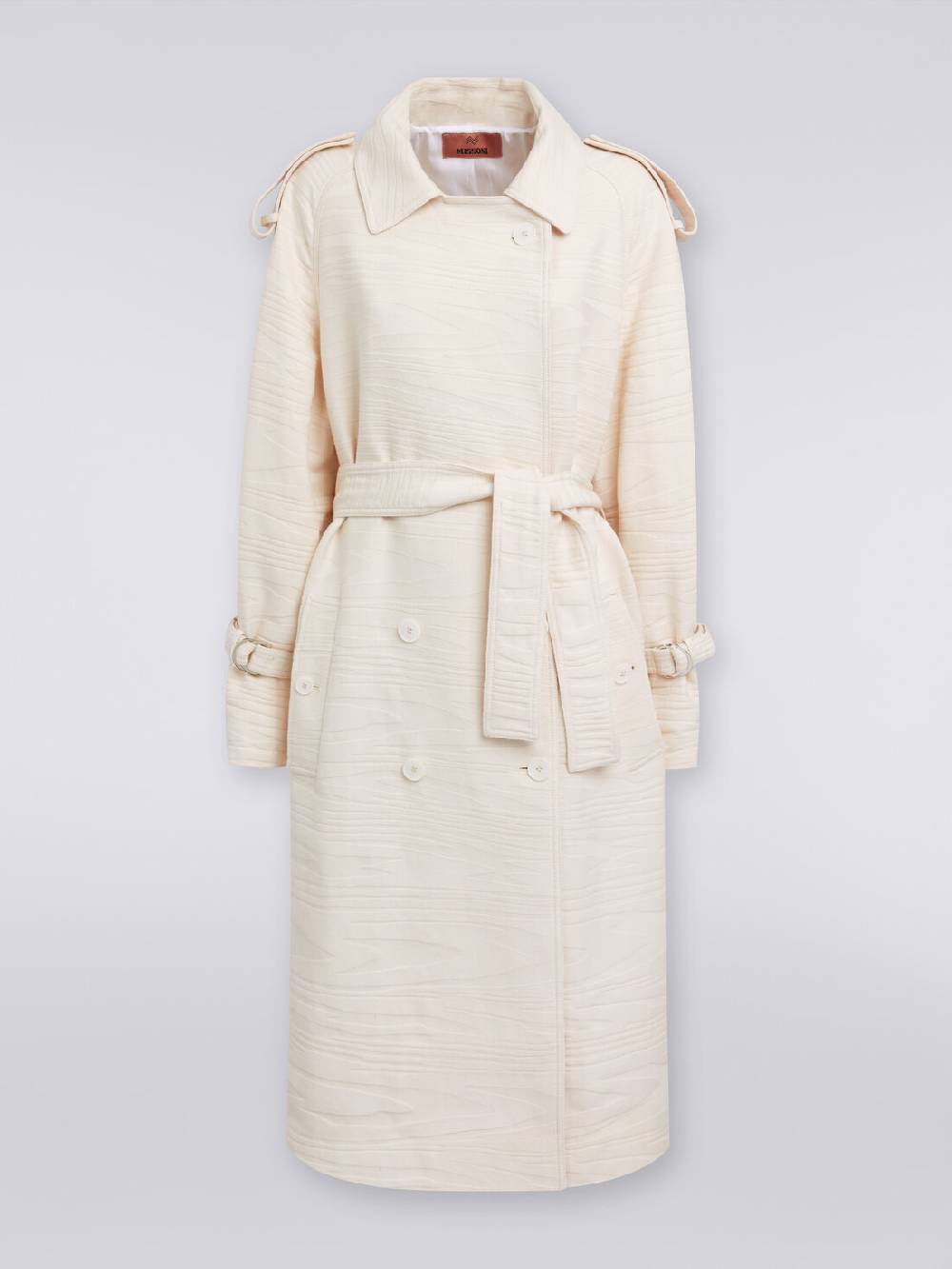 Missoni Trench in canvas di cotone jacquard fimmato Spedizione Gratuita