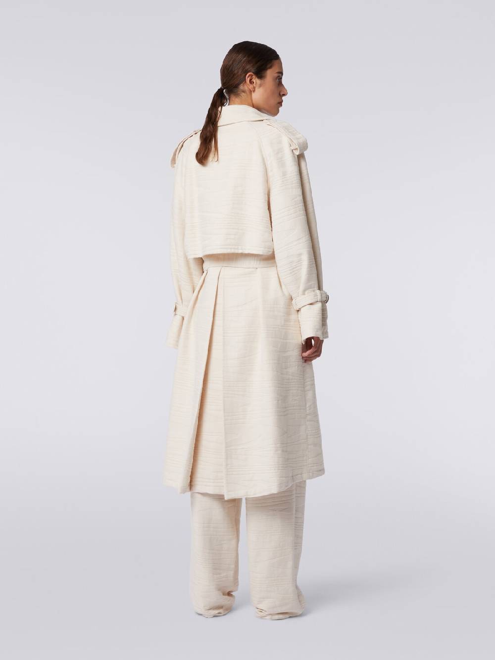 Missoni Trench in canvas di cotone jacquard fimmato Spedizione Gratuita