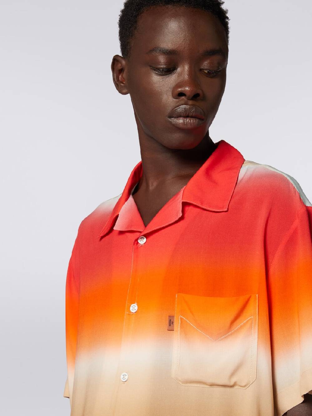 Missoni Camicia a maniche corte in viscosa dégradé Pezzi Unici