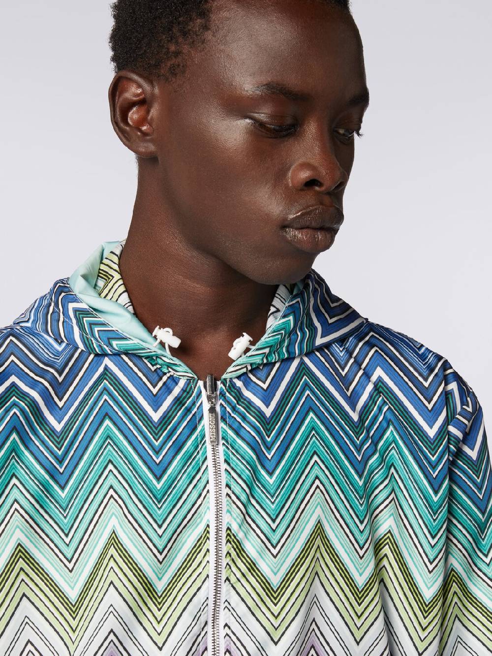 Missoni Giacca a vento reversibile in tessuto zig zag dégradé Acquista Ora
