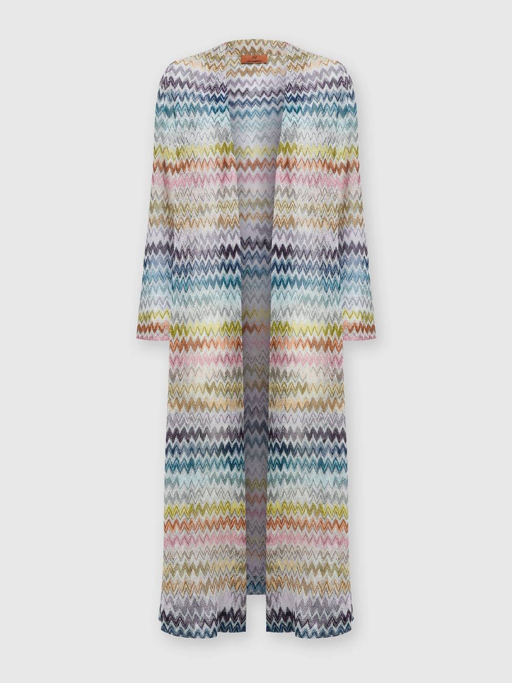 Missoni Cardigan lungo in misto viscosa zig zag lamé Consegna Veloce