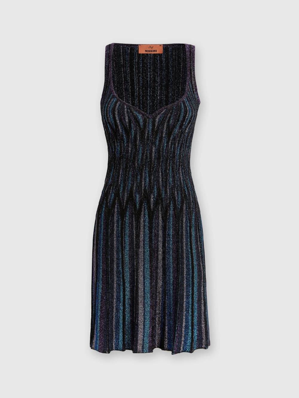 Missoni Mini-abito motivo diamante lamé con scollatura a cuore Promozione Limitata
