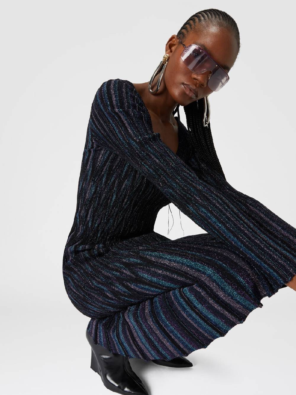 Missoni Gonna midi svasata motivo diamante lamé Fino Al -60%