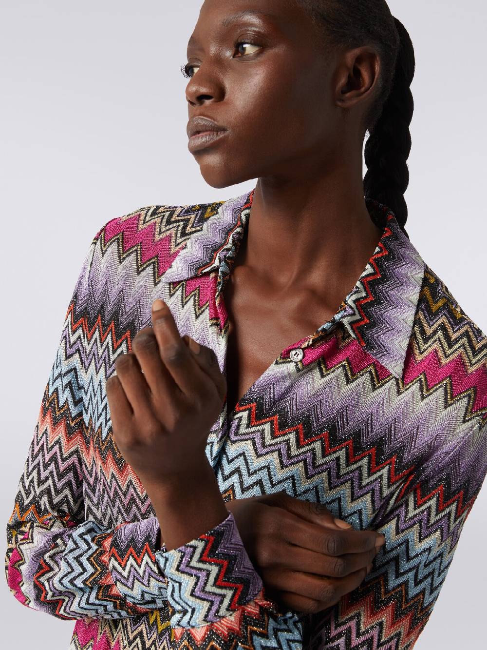 Missoni Camicia in maglia di viscosa chevron con lurex Shopping Online